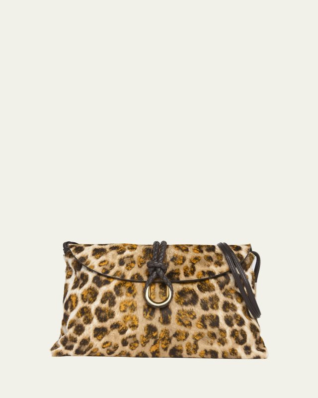 Medium Liberta Jaguar Calf Hair Crossbody Bag